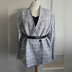 70's Vintage Plaid Blazer - Made in Canada